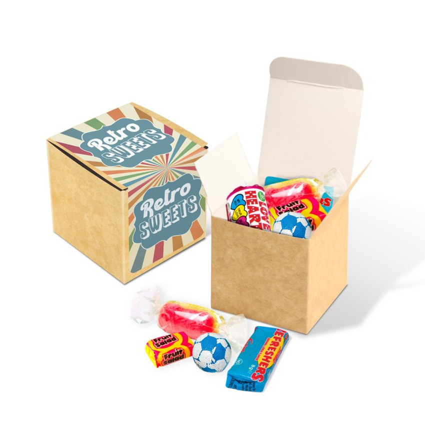 Eco Kraft Cube -  Retro Sweets