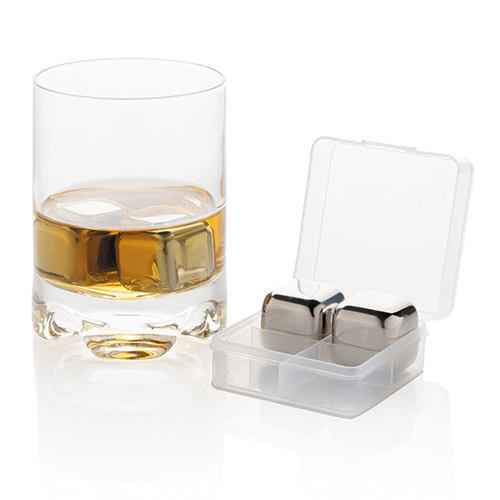 Reusable stainless steel ice cubes 4pcs